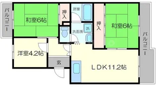 レジデンス吉川3号棟【4階】の間取り