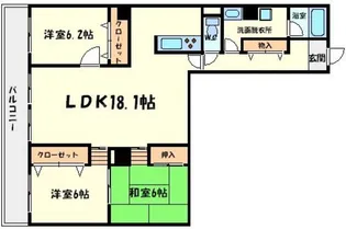 ドミール千里【4階】の間取り