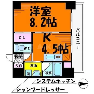 アーバンステージ安堂寺Ⅰ【2階】の間取り
