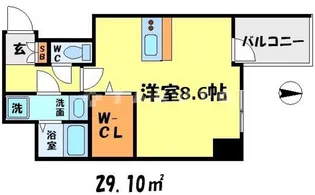 プレサンス上町台リベルテ【6階】の間取り