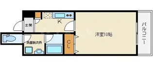 キャナルコート内久宝寺【4階】の間取り