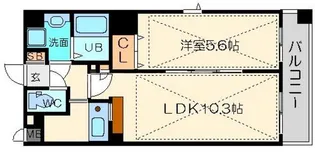 アーバネックス谷町【10階】の間取り