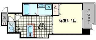 GALLERY谷町【9階】の間取り