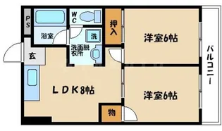 エクセルハイム川富【6階】の間取り