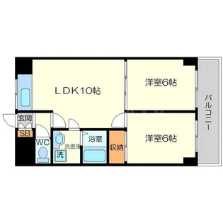 ヴィラエスポアール【2階】の間取り