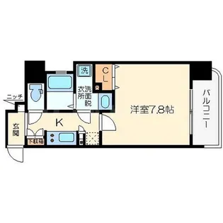 エイペックス大阪城西【8階】の間取り