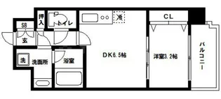 スプランディッド難波SOUTH【2階】の間取り