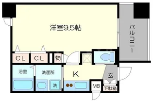 プレサンス谷町アルファ【10階】の間取り