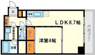 CITY SPIRE十三東【502号室】の間取り