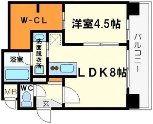 CITY SPIRE十三東【8階】の間取り