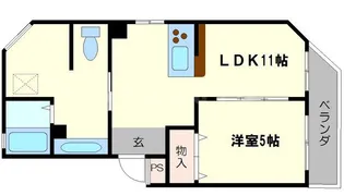 グレーシィ新大阪【501号室】の間取り