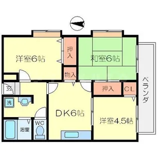 サニーコート I【1階】の間取り