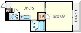 エルコート三国【3階】の間取り