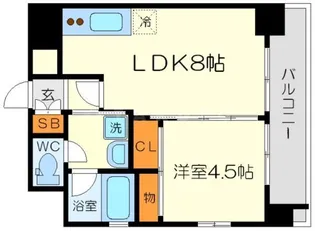 セラーノ新大阪【3階】の間取り