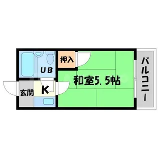 サンシャトー粟生間谷【1階】の間取り