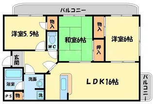 プルミエール春日丘【1階】の間取り