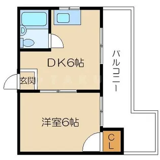 ハイツスカイシックス【502号室】の間取り