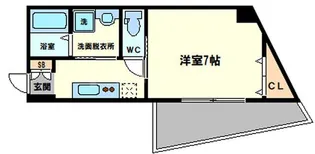 アウラ新大阪【8階】の間取り