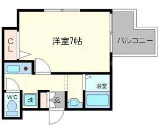 プロシード大阪梅田ポーション【13階】の間取り