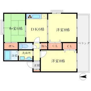 ソシア箕面【2階】の間取り