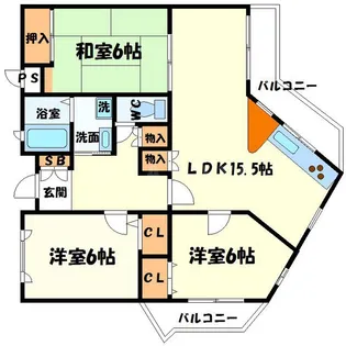 ラフィーネ春日丘【3階】の間取り