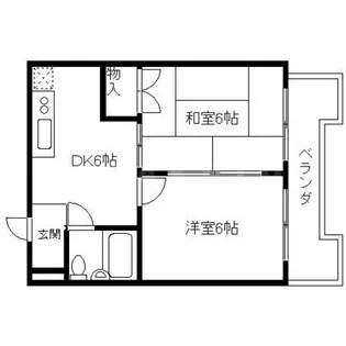 東三国グランドハイツ北【6階】の間取り