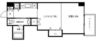 クリスタルブライト天満橋リバーサイド【10階】の間取り