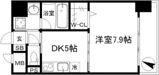 ウィスタリア三国【5階】の間取り
