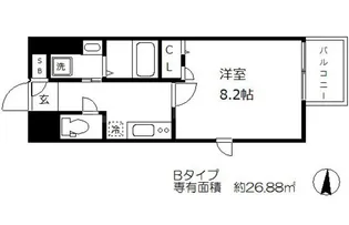 ディクス梅田東レジデンス【3階】の間取り