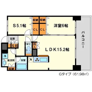 セノアタワー新大阪【1003号室】の間取り