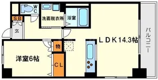 セノアタワー新大阪【3階】の間取り