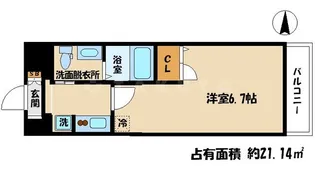 エステムコート梅田・天神橋IIIアヴァンテ【9階】の間取り