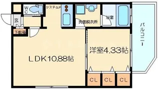レジディア新大阪Ⅱ【505号室】の間取り