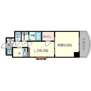 ノルデンタワー天神橋【6階】の間取り