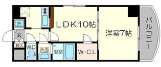 ノルデンタワー新大阪【10階】の間取り