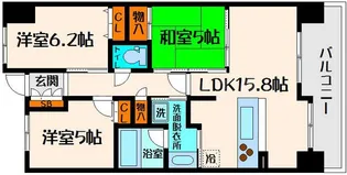 レジディア都島Ⅰ【6階】の間取り