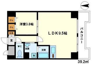 パークモダン新大阪【6階】の間取り