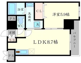 プレアデス千里山田【6階】の間取り