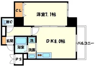 プレアデス千里山田【2階】の間取り
