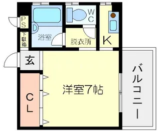 ハピネスオーク【1階】の間取り