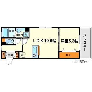 シャルムC棟【0301号室】の間取り