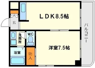レクシア新大阪【3階】の間取り