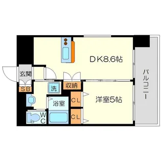 Luxe新大阪Ⅰ【0808号室】の間取り
