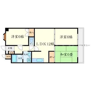 タルイレジデンス【5階】の間取り