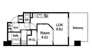 M.hills西本町【1302号室】の間取り