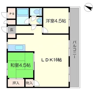 笹部豊中マンション【3階】の間取り