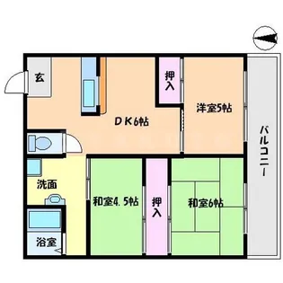 高塚増田ハイツ【2階】の間取り