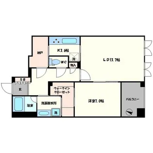 グランドメゾン南船場【5階】の間取り