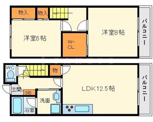 エクセレント江坂【2階】の間取り