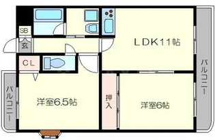 ノーム豊新【203号室】の間取り